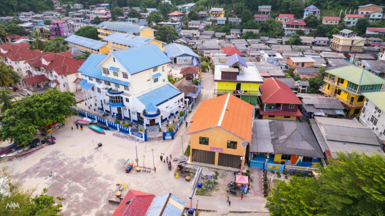 Perhentian village view from drone