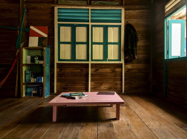 Living room in a kampung house where Perhentian Marine Research station is based