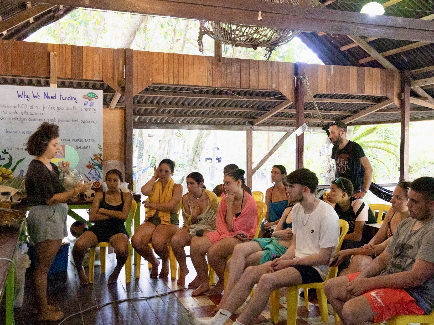 Conservation tour educational sharing at Juara Turtle Project